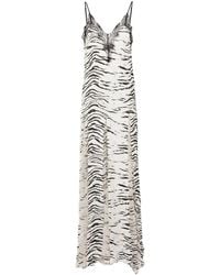 Elisabetta Franchi - Animal-Print Maxi Dress - Lyst