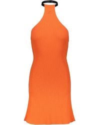 Courreges - Halterneck Rib-Knit Dress - Lyst