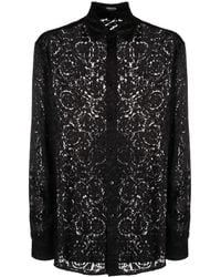Versace - Barocco Hemd mit Devoré-Effekt - Lyst