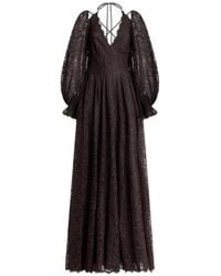 Etro - Long Lace Dress With Paisley-Motif - Lyst