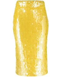 P.A.R.O.S.H. - Sequin-Embellished Midi Skirt - Lyst