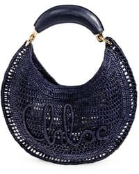 Chloé - Summer Banana Logo-Embroidered Raffia Tote Bag - Lyst