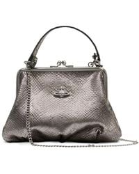 Vivienne Westwood - Snakeskin-Effect Orb Shoulder Bag - Lyst