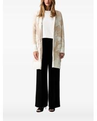 Joseph Ribkoff - Floral-Print Open-Front Long Cardigan - Lyst