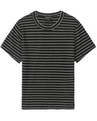 Rag & Bone - Striped Ribbed T-Shirt - Lyst