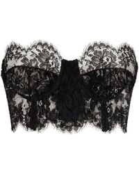 Dolce & Gabbana - Floral-lace Sweetheart-neck Corset - Lyst