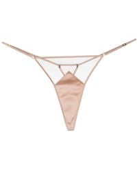 Kiki de Montparnasse - String En Soie À Détails En Résille - Lyst