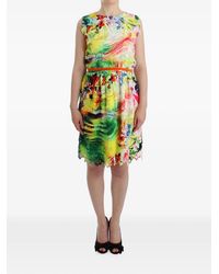 Lanre Da Silva Ajayi - Laser-Cut Floral-Print Mini Dress - Lyst