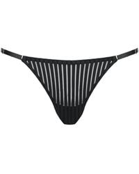 Maison Close - Gestreepte String - Lyst