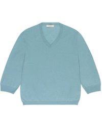 Slowear - V-Neck Knitted T-Shirt - Lyst