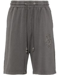 Musium Div. - Logo-Embroidered Cotton Track Shorts - Lyst