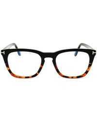 Tom Ford - Tortoiseshell-Effect Rectangle-Frame Glasses - Lyst