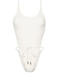 Saint Laurent - Tied Open-Side Swimsuit - Lyst