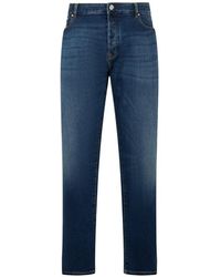 Moorer - Faded Five-Pocket Jeans - Lyst