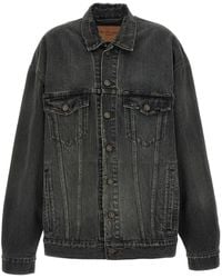 Balenciaga - Denim Jacket With Used Effect - Lyst