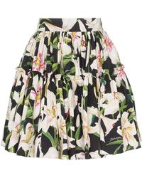 Dolce & Gabbana Minirock mit Lilien-Print - Mehrfarbig