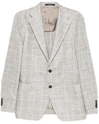 Tagliatore - Check-Pattern Blazer - Lyst