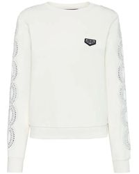Philipp Plein - Ls Crystal Cable Long-Sleeved Sweatshirt - Lyst