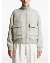 Peserico - Herringbone-Pattern Bomber Jacket - Lyst