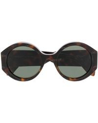 Off-White c/o Virgil Abloh - Tortoiseshell-Effect Round Frame Sunglasses - Lyst