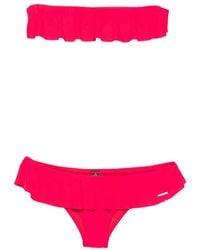 Dondup - Candis Ruffled Bandeau Bikini - Lyst