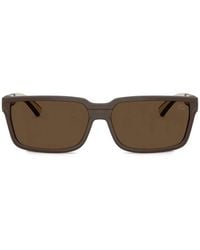 Burberry - Check Rectangle-Frame Sunglasses - Lyst