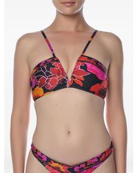 CAMILLA - Floral-Print Bikini Top - Lyst