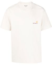 Carhartt - T-shirt en coton biologique à logo brodé - Lyst