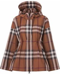 Burberry - Kapuzenjacke Mit Karomuster - Lyst