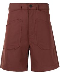 Qasimi Knee-length Cargo Shorts - Red