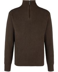Tod's - Gerippter Pullover Mit Viertelreißverschluss - Lyst