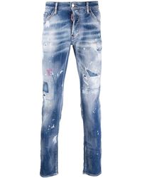 DSquared² - Slim-Fit-Jeans mit Logo-Stickerei - Lyst