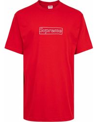 Supreme - X KAWS T-Shirt mit Logo - Lyst