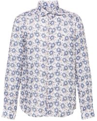 Manuel Ritz - Floral-print Linen Shirt - Lyst