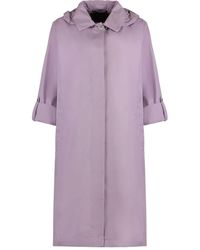 Moorer - Isadora Drawstring-Waist Hooded Coat - Lyst