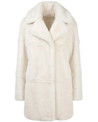Ermanno Scervino - Faux-Fur Notched-Lapel Coat - Lyst