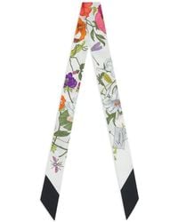 Gucci - Floral-Print Silk Scarf - Lyst