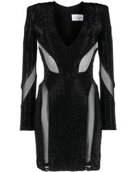 Philipp Plein - Padded Crystal-Embellished Minidress - Lyst