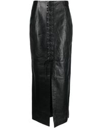 Gestuz - Rodanigz Leather Maxi Skirt - Lyst