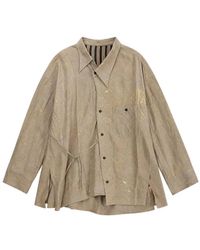Ziggy Chen - Splatter-Print Asymmetric Shirt - Lyst