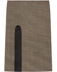Stella McCartney - Geometric Split Tweed Skirt - Lyst