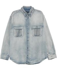 Haikure - Nelson Distressed Patchwork Denim Shirt - Lyst