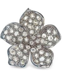 Stefere - Anello Flower Con Diamanti - Lyst
