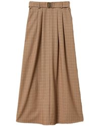 Twinset - Plaid-Pattern Belted Skirt - Lyst