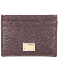 Dolce & Gabbana - Leather Credit Card Case - Lyst