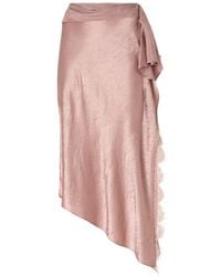 Pinko - Jupe Mi-Longue Asymétrique En Satin - Lyst
