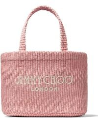 Jimmy Choo - Mini Logo-embroidered Beach Bag - Lyst
