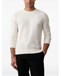KARL LAGERFELD - Waffle-Knit Crew-Neck Sweater - Lyst