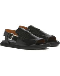 Marni - Buckle-Detail Loafer Sandals - Lyst