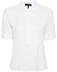 Rag & Bone - Ribbed Cotton-Modal Blend Polo Shirt - Lyst